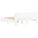 Cadru de pat cu headboard Alb 152 x 203 cm Lemn compozit - WALTI WALTI