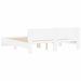 Cadru de pat cu headboard 2 pcs Alb 193 x 203 cm Lemn compozit - WALTI WALTI