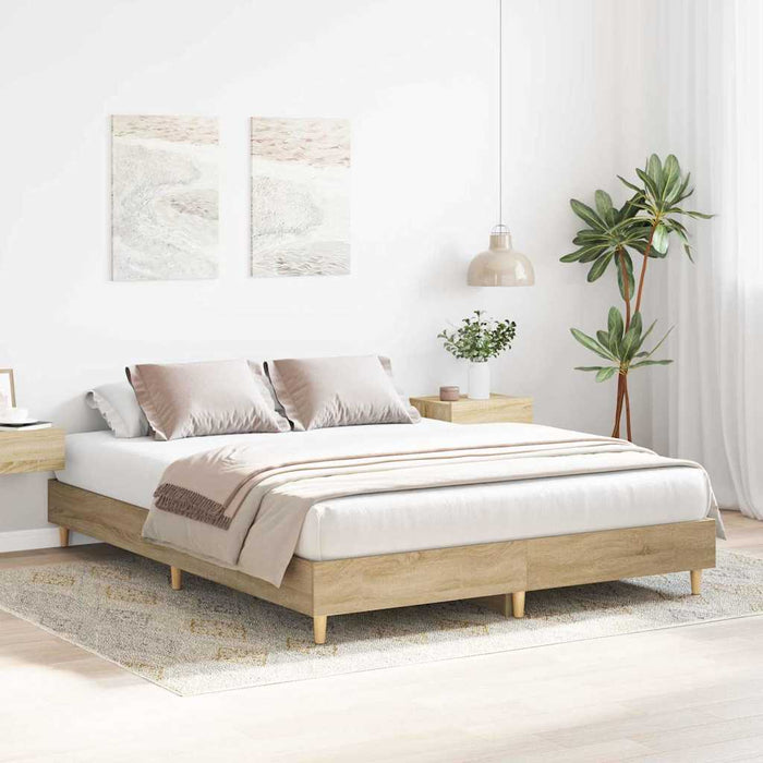 Cadru de pat 2 pcs Sonoma 152 x 203 cm Lemn compozit - WALTI WALTI