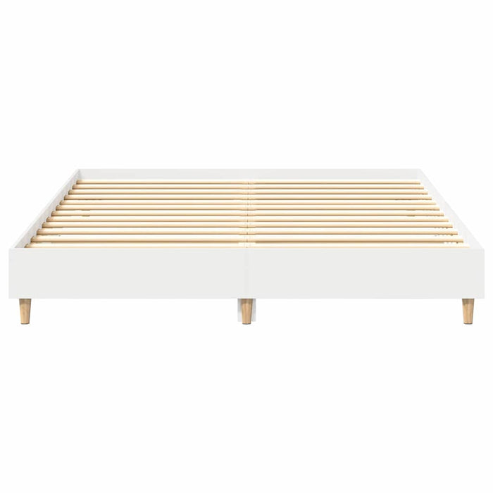 Cadru de pat 2 pcs Alb 152 x 203 cm Lemn compozit WALTI