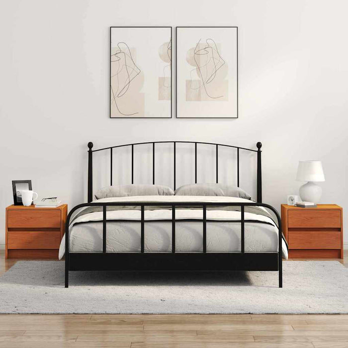 Mese de noptieră 2 pcs Maroniu cerat 40 x 30.5 x 35.5 cm - WALTI WALTI