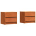 Mese de noptieră 2 pcs Maroniu cerat 40 x 30.5 x 35.5 cm - WALTI WALTI