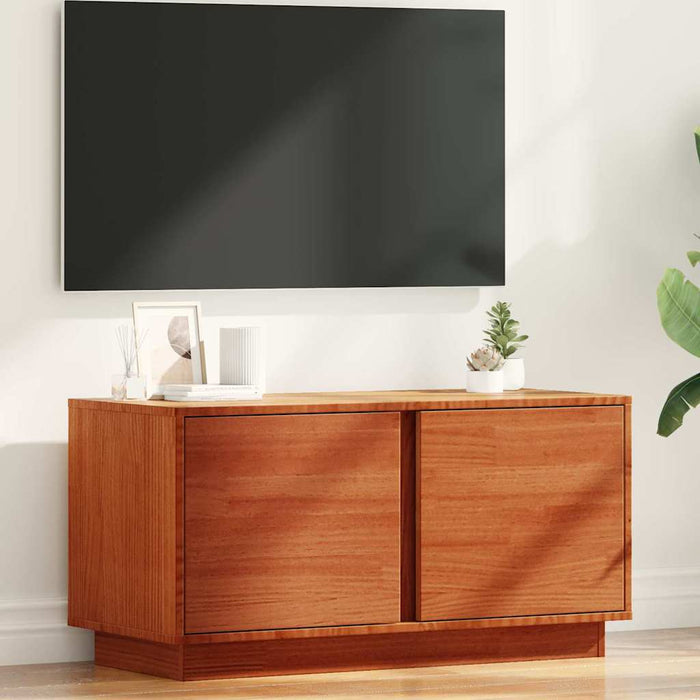 Cabinet TV Maroniu cerat 80 x 35 x 40,5 cm Lemn de pin masiv - WALTI WALTI
