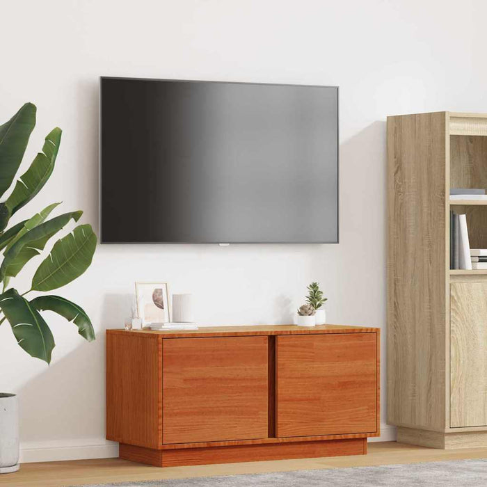 Cabinet TV Maroniu cerat 80 x 35 x 40,5 cm Lemn de pin masiv - WALTI WALTI
