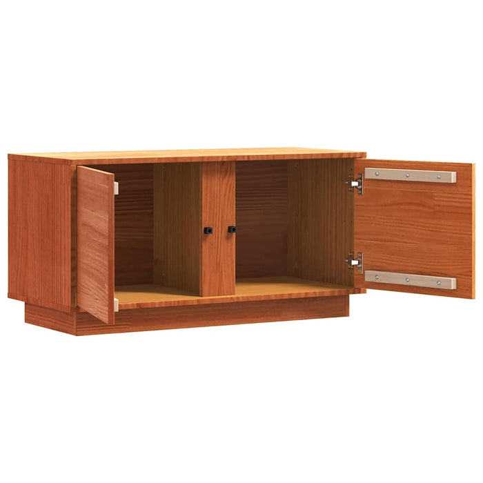 Cabinet TV Maroniu cerat 80 x 35 x 40,5 cm Lemn de pin masiv - WALTI WALTI