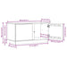Cabinet TV Maroniu cerat 80 x 35 x 40,5 cm Lemn de pin masiv - WALTI WALTI