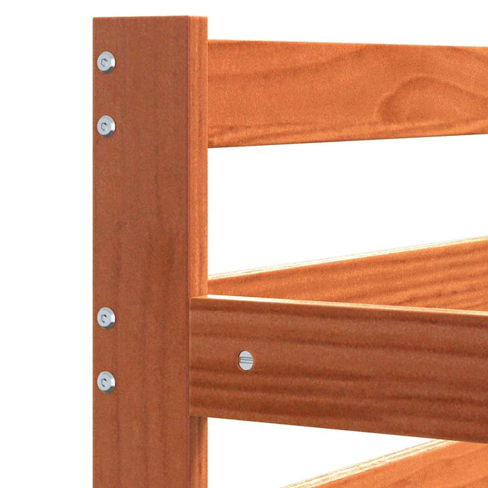 Pat de zi cu headboard Maroniu cerat Lemn de pin masiv - WALTI WALTI