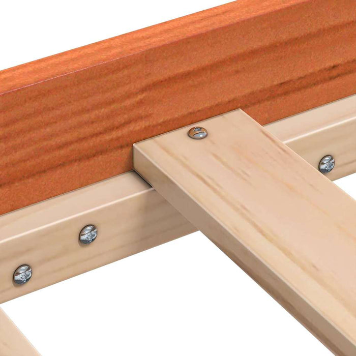 Pat de zi cu headboard Maroniu cerat Lemn de pin masiv - WALTI WALTI