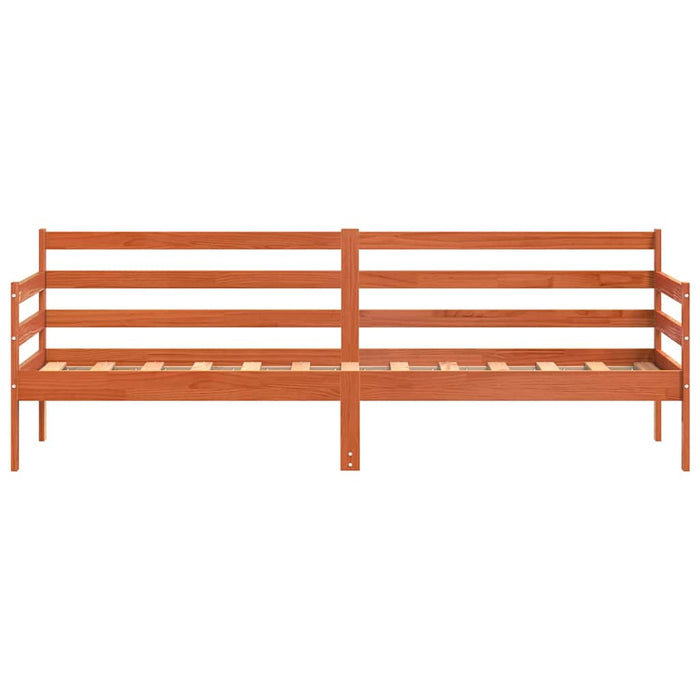 Pat de zi cu headboard Maroniu cerat Lemn de pin masiv - WALTI WALTI