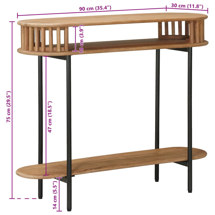Masă de final hand made Culoare exactă: Maro Teak WALTI