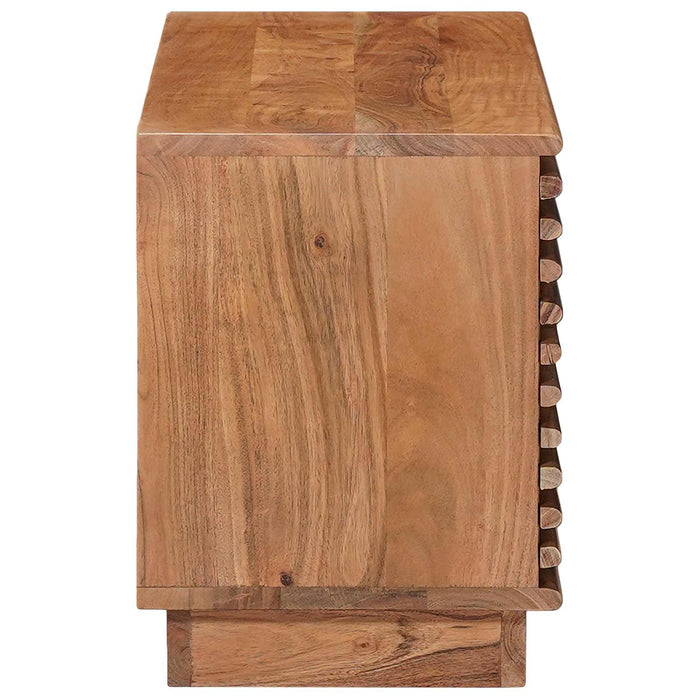 Cabinet TV cu depozitare cu ușă natural 90 x 30 x 40 cm - WALTI WALTI