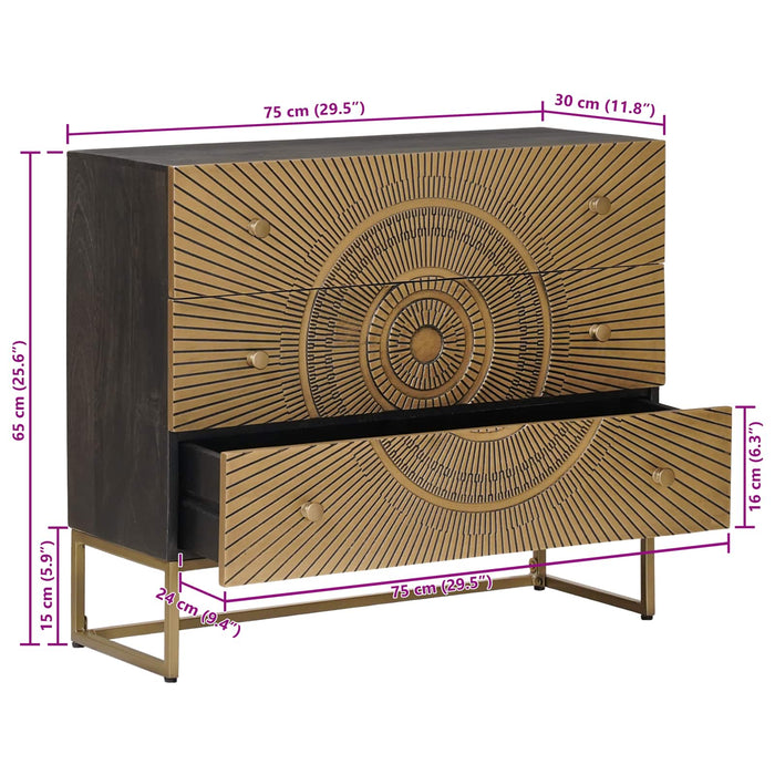 Dulap cu sertare cu sertar Alamă 75 x 30 x 65 cm - WALTI WALTI