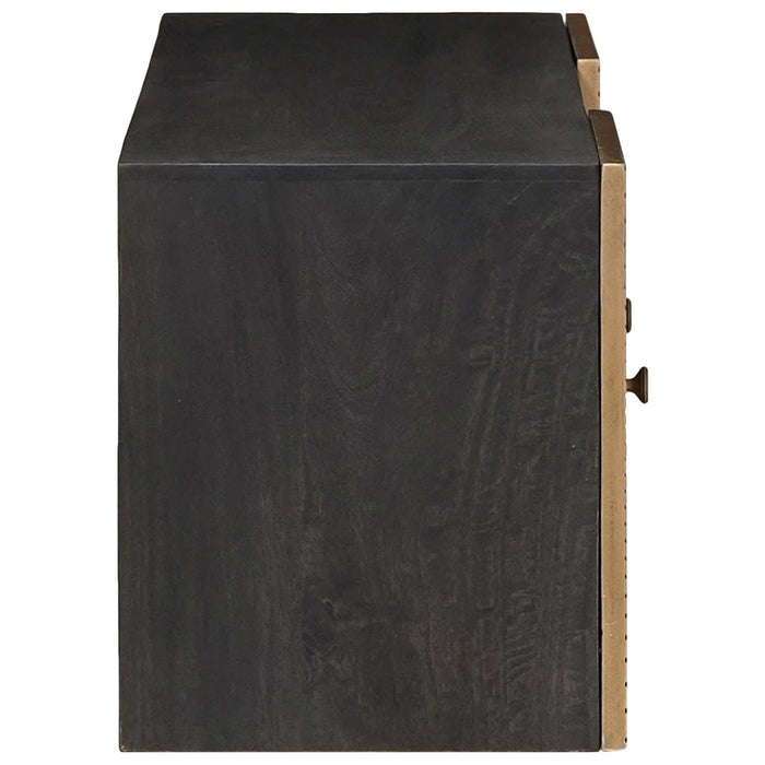 Cabinet TV cu raft cu depozitare cu ușă Alamă 105 x 30 x 35 cm - WALTI WALTI
