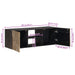 Cabinet TV cu raft cu depozitare cu ușă Alamă 105 x 30 x 35 cm - WALTI WALTI