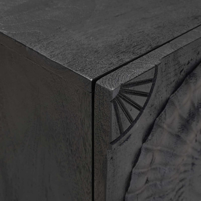 Noptieră handmade Negru 40 x 30 x 50 cm Lemn de mango solid - WALTI WALTI