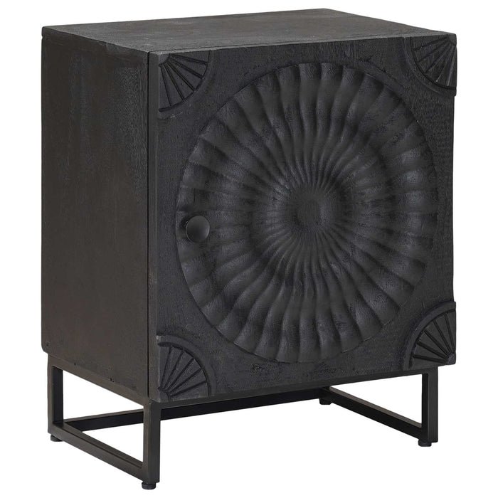 Noptieră handmade Negru 40 x 30 x 50 cm Lemn de mango solid - WALTI WALTI