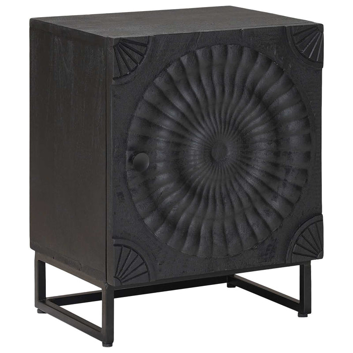 Noptieră handmade Negru 40 x 30 x 50 cm Lemn de mango solid - WALTI WALTI