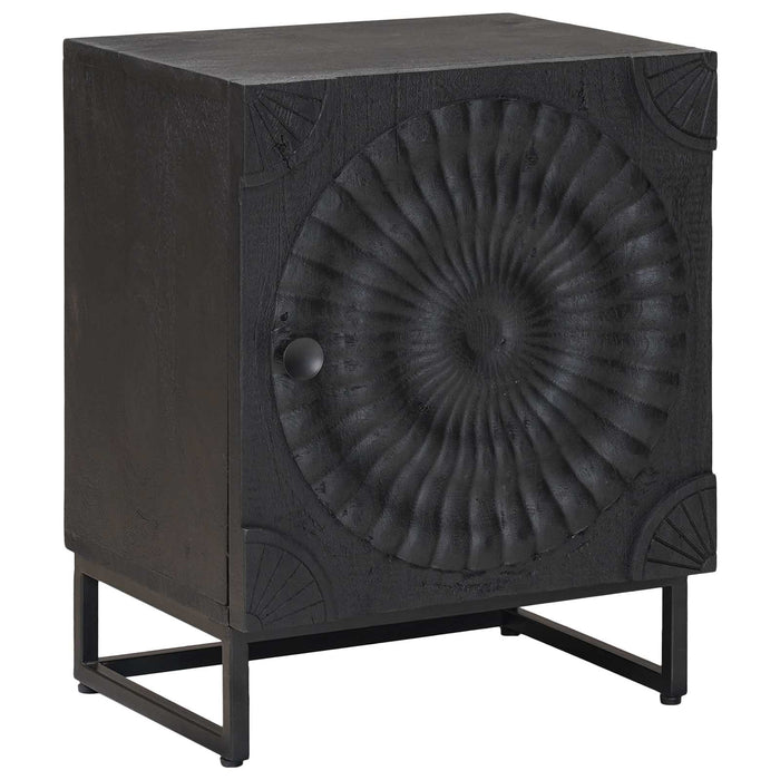 Noptieră handmade Negru 40 x 30 x 50 cm Lemn de mango solid - WALTI WALTI