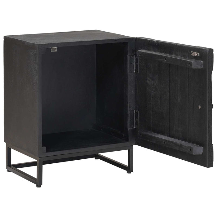 Noptieră handmade Negru 40 x 30 x 50 cm Lemn de mango solid - WALTI WALTI