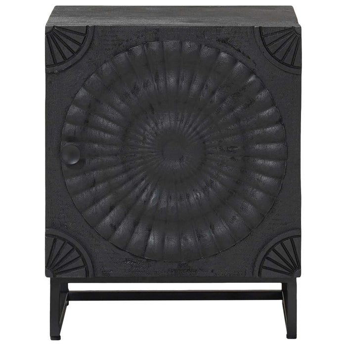 Noptieră handmade Negru 40 x 30 x 50 cm Lemn de mango solid - WALTI WALTI