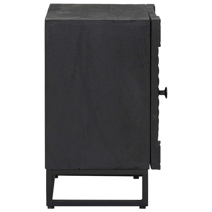 Noptieră handmade Negru 40 x 30 x 50 cm Lemn de mango solid - WALTI WALTI