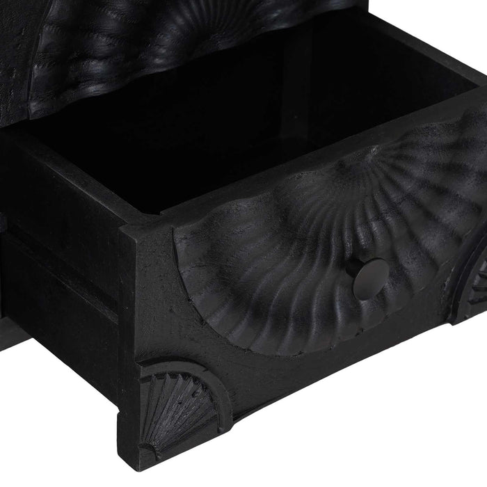 Cabinet TV cu sertar cu raft cu ușă Negru 105 x 30 x 54 cm - WALTI WALTI