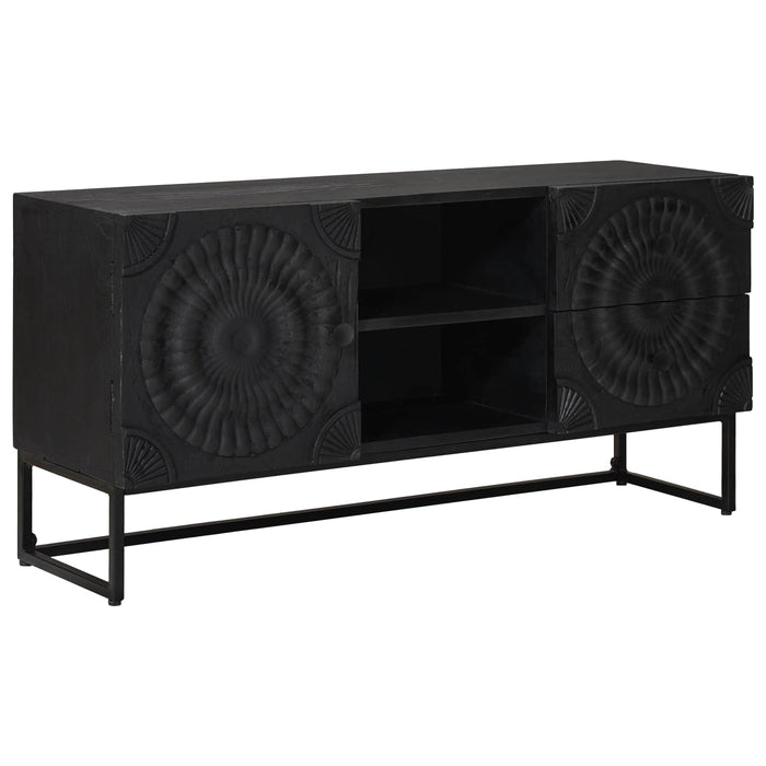 Cabinet TV cu sertar cu raft cu ușă Negru 105 x 30 x 54 cm - WALTI WALTI