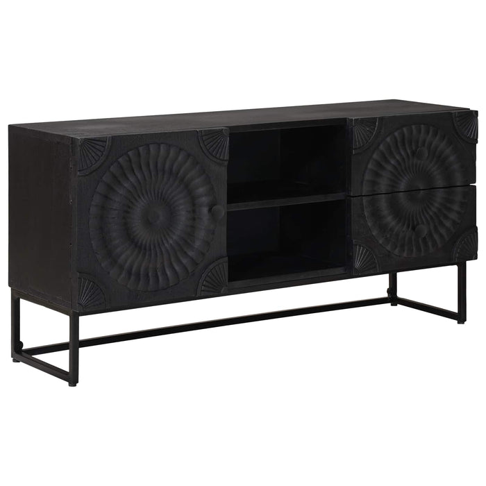 Cabinet TV cu sertar cu raft cu ușă Negru 105 x 30 x 54 cm - WALTI WALTI