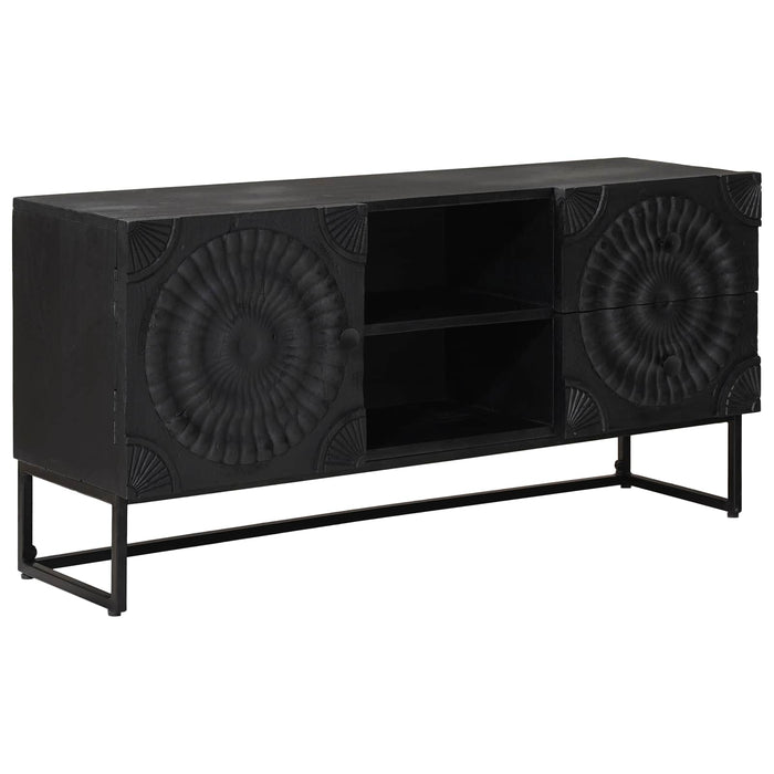 Cabinet TV cu sertar cu raft cu ușă Negru 105 x 30 x 54 cm - WALTI WALTI