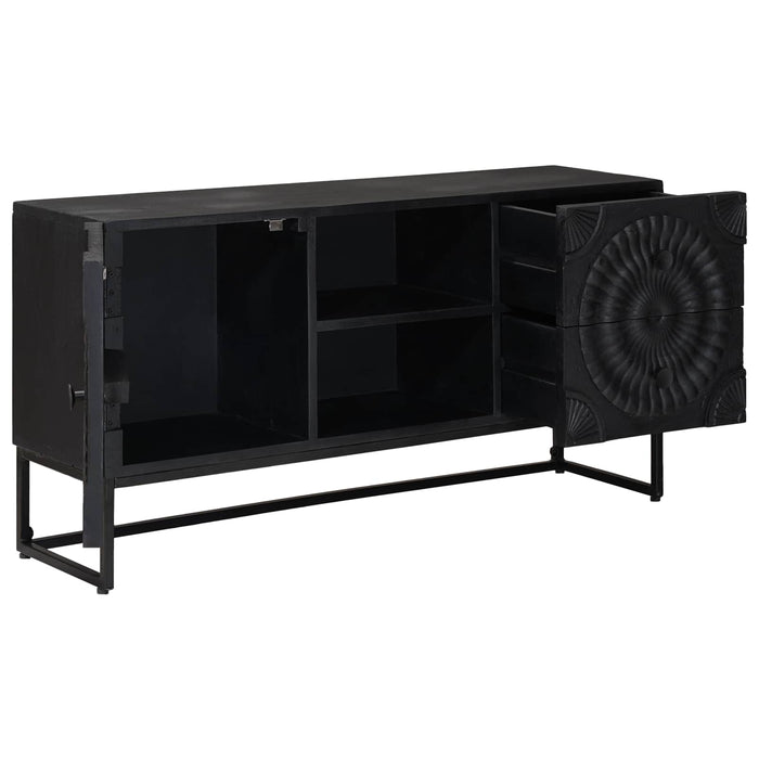 Cabinet TV cu sertar cu raft cu ușă Negru 105 x 30 x 54 cm - WALTI WALTI