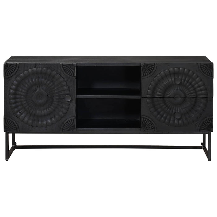 Cabinet TV cu sertar cu raft cu ușă Negru 105 x 30 x 54 cm - WALTI WALTI