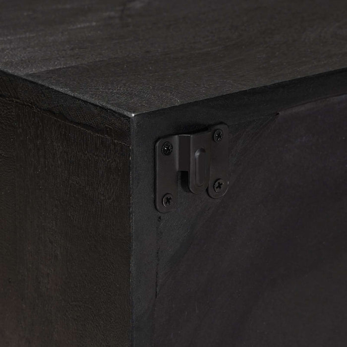Cabinet TV cu raft cu depozitare cu ușă Negru 105 x 30 x 35 cm - WALTI WALTI