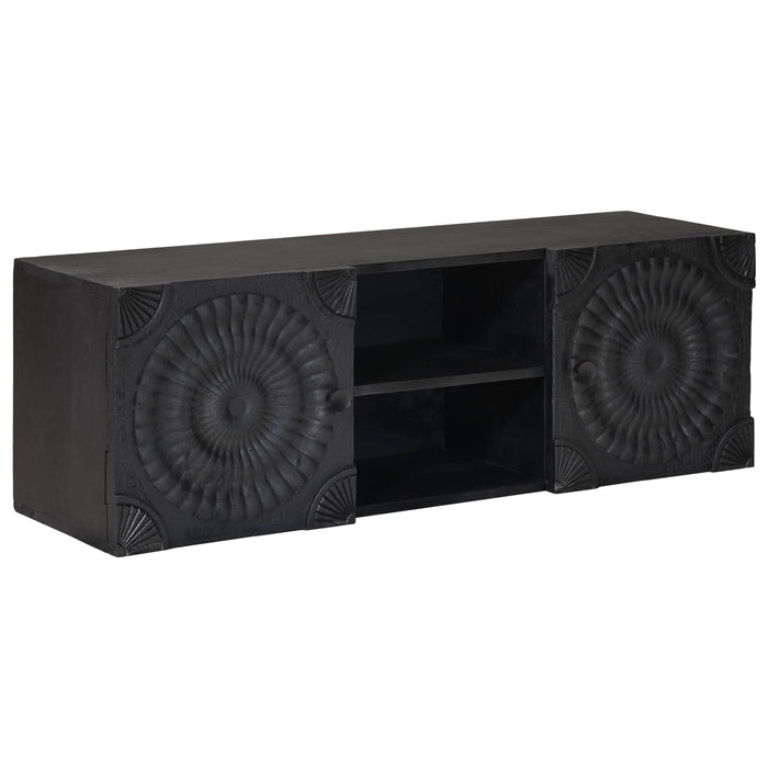 Cabinet TV cu raft cu depozitare cu ușă Negru 105 x 30 x 35 cm - WALTI WALTI