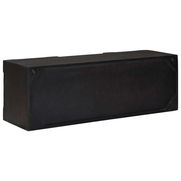 Cabinet TV cu raft cu depozitare cu ușă Negru 105 x 30 x 35 cm - WALTI WALTI