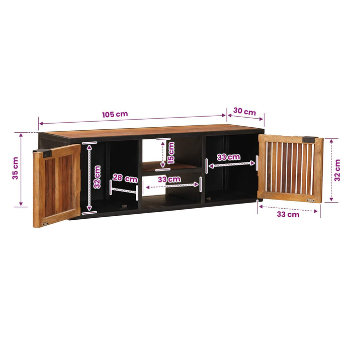 Cabinet TV cu raft cu depozitare 105 x 30 x 35 cm WALTI