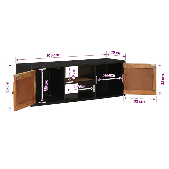 Cabinet TV cu raft cu depozitare cu ușă 105 x 30 x 35 cm WALTI