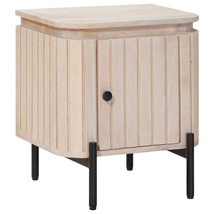 Noptieră handmade Alb 40 x 30 x 45 cm Lemn de mango solid WALTI