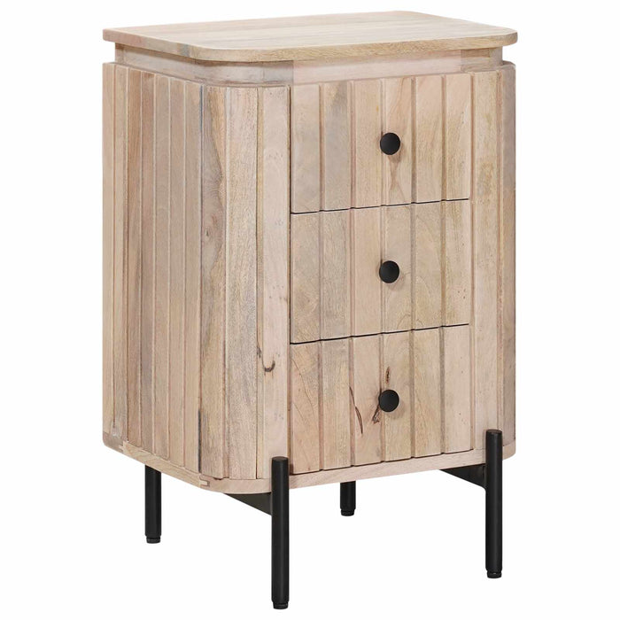 Noptieră handmade Alb 40 x 30 x 60 cm Lemn de mango solid WALTI