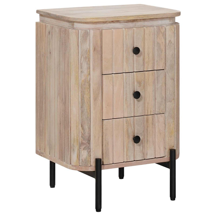 Noptieră handmade Alb 40 x 30 x 60 cm Lemn de mango solid WALTI