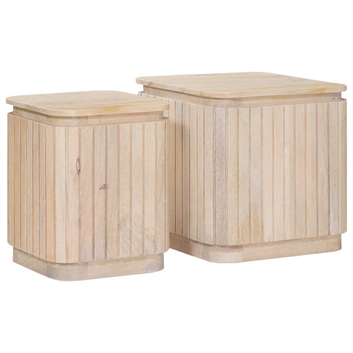 Set de mese laterale handmade 2 pcs Alb 45 x 45 x 45 cm - WALTI WALTI