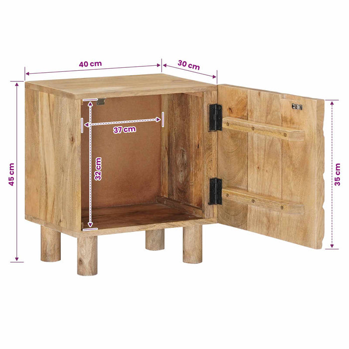 Noptieră handmade Culoare exactă: Maro Teak 40 x 30 x 45 cm WALTI