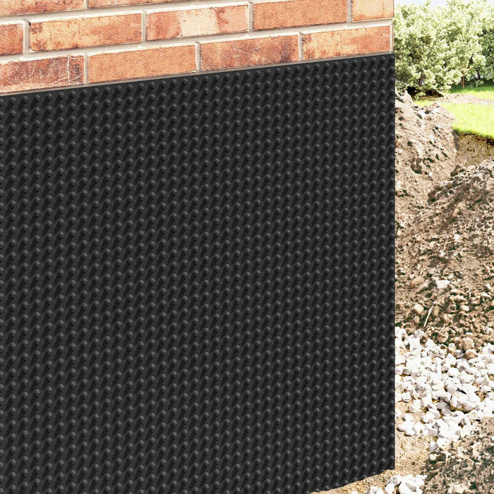 Foie de drenaj cu striații Negru 0,5 x 20 m HDPE - WALTI WALTI