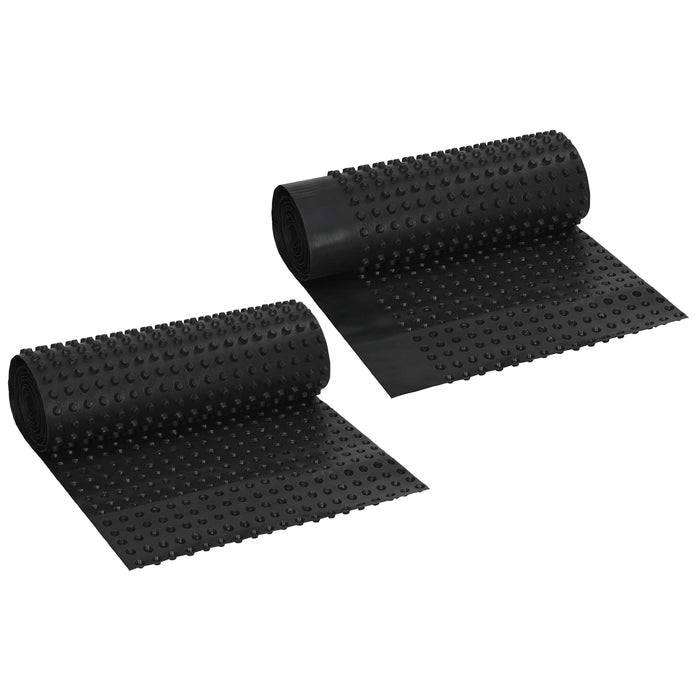 Foie de drenaj cu striații 2 pcs Negru 0,5 x 20 m HDPE - WALTI WALTI