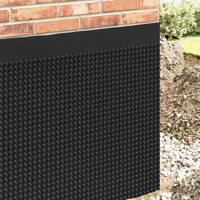 Foie de drenaj cu striații Negru 1 x 20 m HDPE - WALTI WALTI