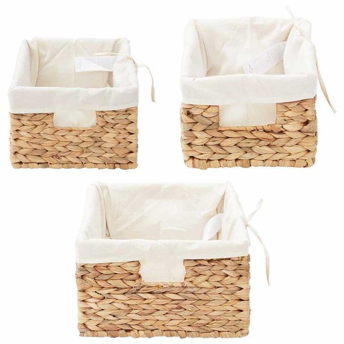 Coșuri de depozitare 3 pcs natural Zambilă de apă WALTI