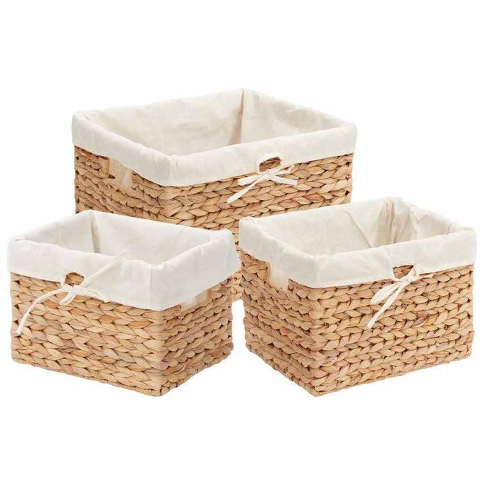 Coșuri de depozitare 3 pcs natural Zambilă de apă WALTI