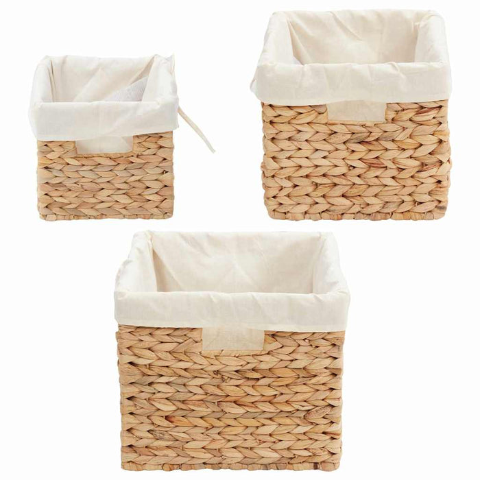 Coșuri de depozitare 3 pcs natural Zambilă de apă WALTI