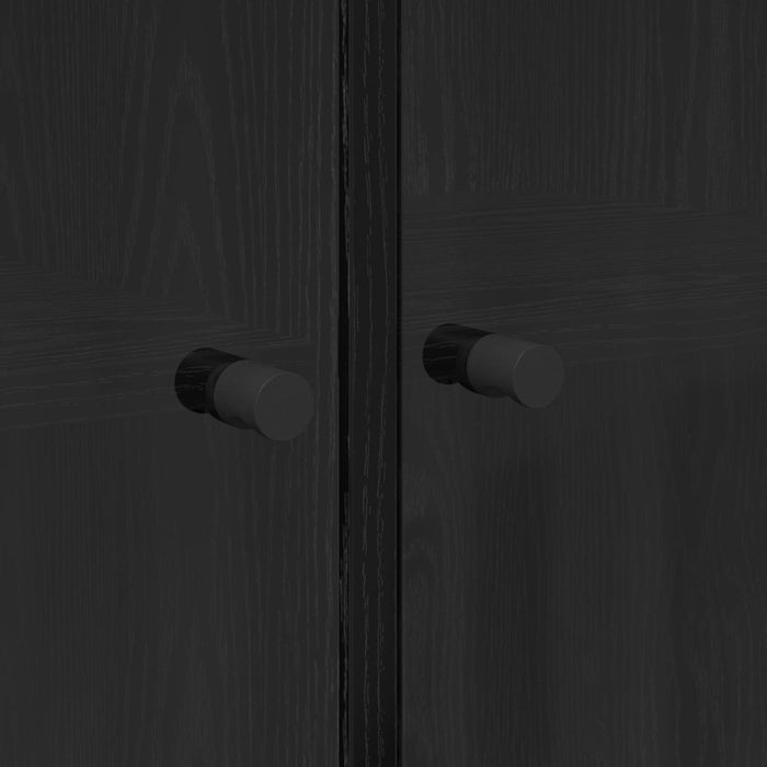 Bufet Stejar Negru 68 x 37 x 142 cm Lemn compozit - WALTI WALTI