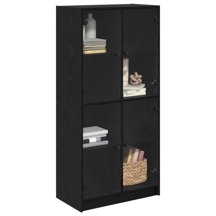 Bufet Stejar Negru 68 x 37 x 142 cm Lemn compozit - WALTI WALTI
