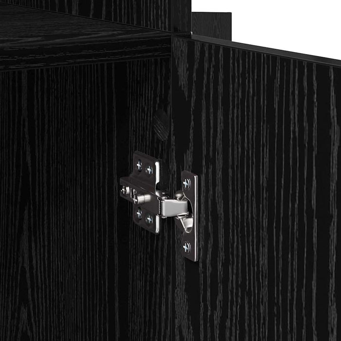 Bufet Stejar Negru 80 x 42,5 x 185 cm Lemn compozit - WALTI WALTI